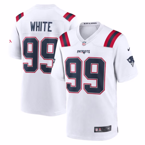 Keion White New England Patriots Nike Game Jersey – White