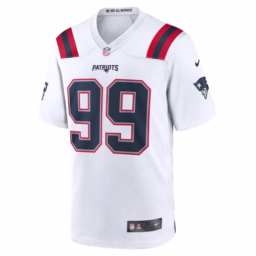 Keion White New England Patriots Nike Game Jersey – White - Image 2