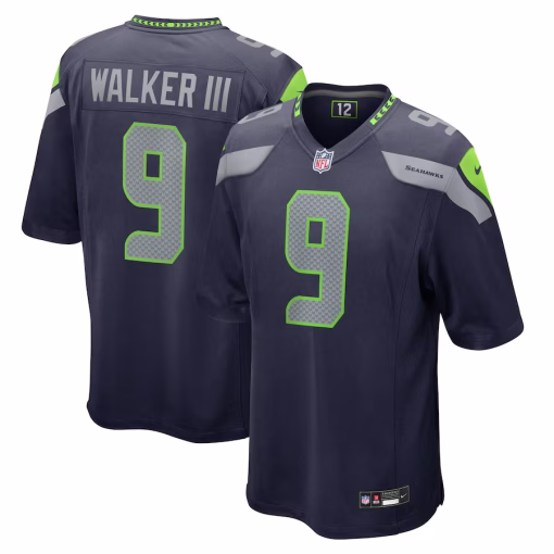 Kenneth Walker III Seattle Seahawks Nike Team Game Jersey – College Navy