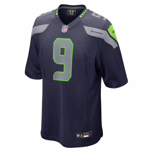 Kenneth Walker III Seattle Seahawks Nike Team Game Jersey – College Navy - Image 2