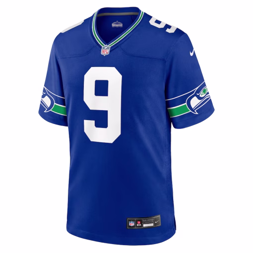 Kenneth Walker III Seattle Seahawks Nike Throwback Player Game Jersey – Royal - Image 2
