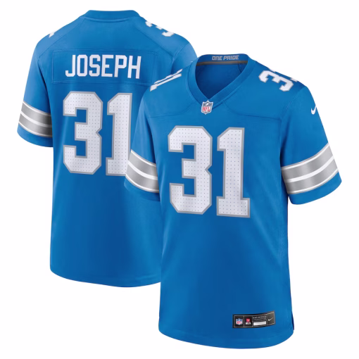 Kerby Joseph Detroit Lions Nike Team Game Jersey – Blue