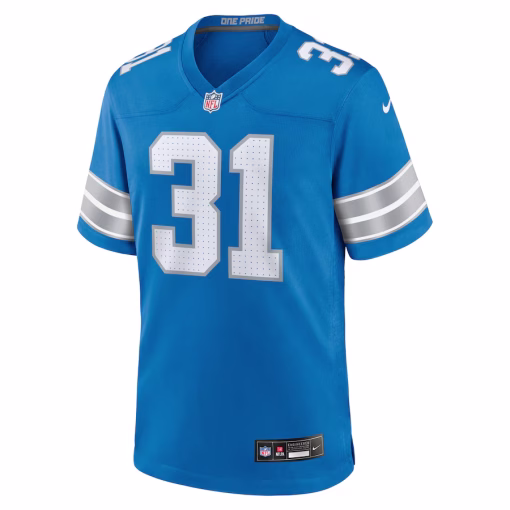 Kerby Joseph Detroit Lions Nike Team Game Jersey – Blue - Image 2