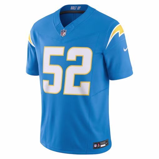 Khalil Mack Los Angeles Chargers Nike Vapor F.U.S.E. Limited Jersey – Powder Blue - Image 2