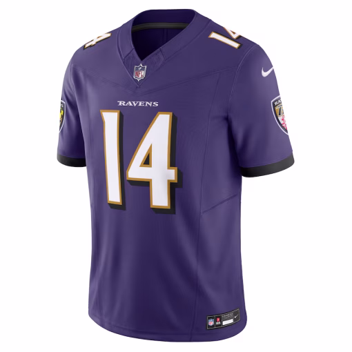 Kyle Hamilton Baltimore Ravens Nike Vapor F.U.S.E. Limited Jersey – Purple - Image 2