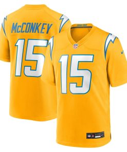Ladd McConkey Los Angeles Chargers Nike Alternate Charger Power Game Player Jersey – Gold