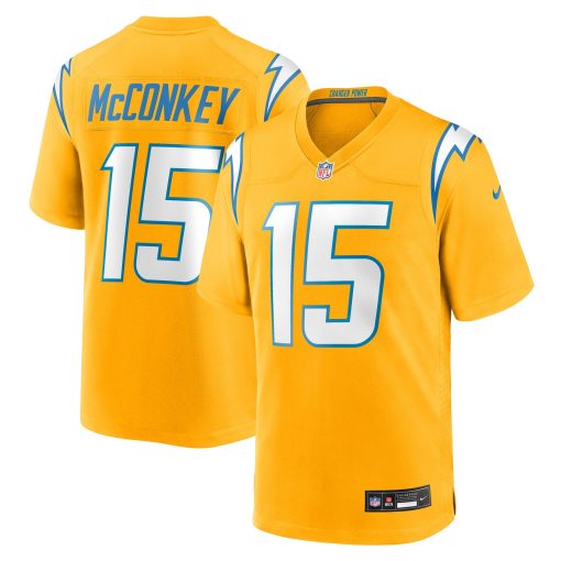 Ladd McConkey Los Angeles Chargers Nike Alternate Charger Power Game Player Jersey – Gold