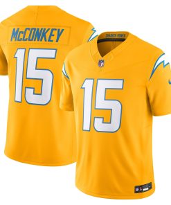Ladd McConkey Los Angeles Chargers Nike Alternate Charger Power Vapor F.U.S.E. Limited Jersey – Gold