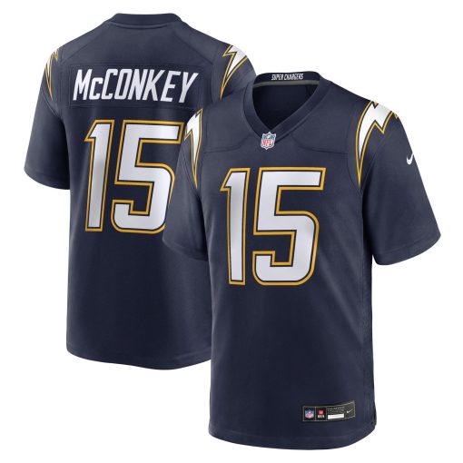 Ladd McConkey Los Angeles Chargers Nike Alternate Super Chargers Game Player Jersey – Navy