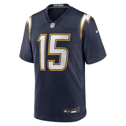 Ladd McConkey Los Angeles Chargers Nike Alternate Super Chargers Game Player Jersey – Navy - Image 2