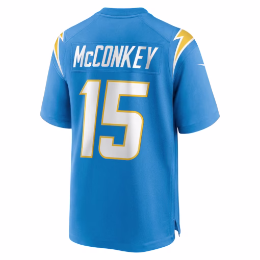 Ladd McConkey Los Angeles Chargers Nike Player Game Jersey – Powder Blue - Image 3