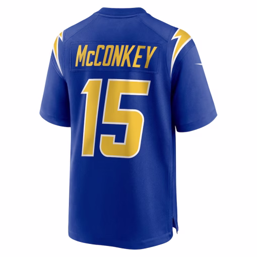 Ladd McConkey Los Angeles Chargers Nike Alternate Game Jersey – Royal - Image 3