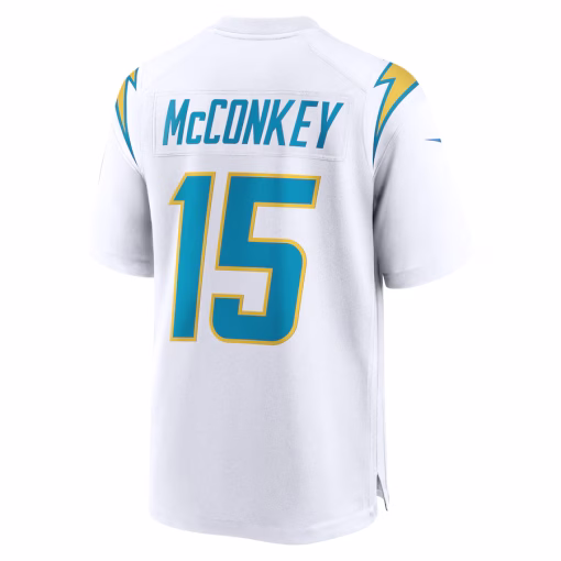 Ladd McConkey Los Angeles Chargers Nike Game Jersey – White - Image 3