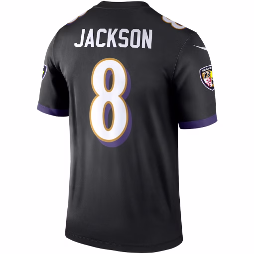 Lamar Jackson Baltimore Ravens Nike Alternate Legend Player Performance Top – Black - Image 3