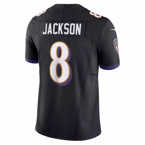 Lamar Jackson Baltimore Ravens Nike Vapor F.U.S.E. Limited Jersey – Black - Image 3