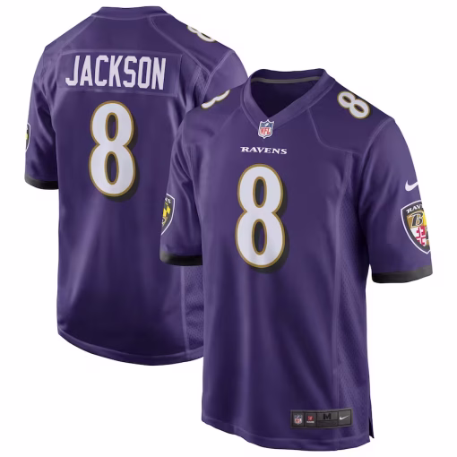 Lamar Jackson Baltimore Ravens Nike Game Jersey – Purple