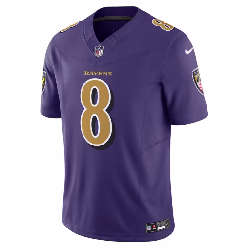 Lamar Jackson Baltimore Ravens Nike Vapor F.U.S.E. Limited Jersey – Purple - Image 2