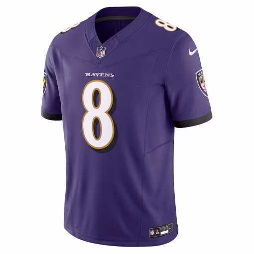 Lamar Jackson Baltimore Ravens Nike Vapor F.U.S.E. Limited Jersey – Purple - Image 2