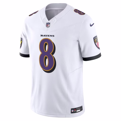 Lamar Jackson Baltimore Ravens Nike Vapor F.U.S.E. Limited Jersey – White - Image 2
