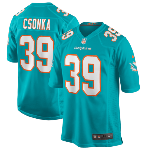 Larry Csonka Miami Dolphins Nike Game Retired Player Jersey – Aqua