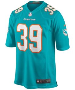 Alternative view of Larry Csonka Miami Dolphins Nike Game Retired Player Jersey – Aqua