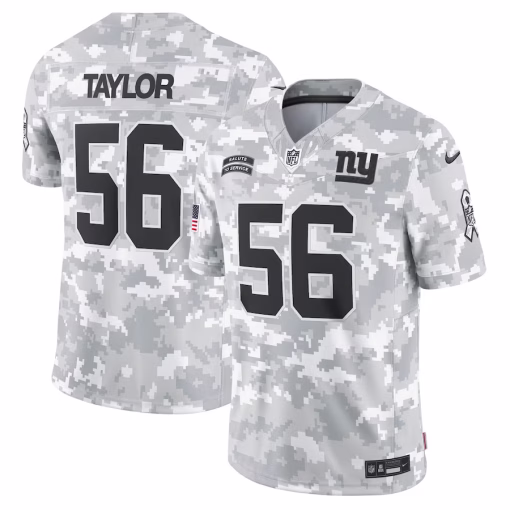 Lawrence Taylor New York Giants Nike 2024 Salute to Service Retired Player Limited Jersey – Arctic Camo