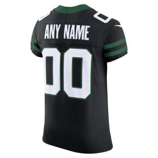 New York Jets Nike Alternate Vapor F.U.S.E. Elite Custom Jersey – Legacy Black - Image 3