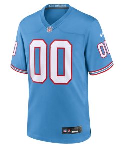 Alternative view of Tennessee Titans Nike Oilers Throwback Custom Game Jersey – Light Blue