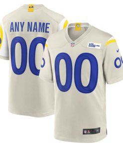 Nike Los Angeles Rams Custom Game Jersey – Bone