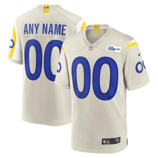Nike Los Angeles Rams Custom Game Jersey – Bone