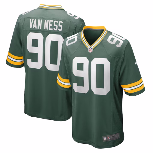 Men’s Green Bay Packers Lukas Van Ness Nike Green Game Jersey