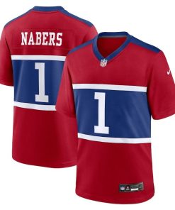 Malik Nabers New York Giants Nike Alternate Game Jersey – Century Red