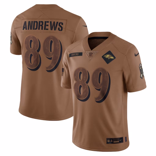 Men’s Nike Mark Andrews Brown Baltimore Ravens Salute To Service Limited Jersey