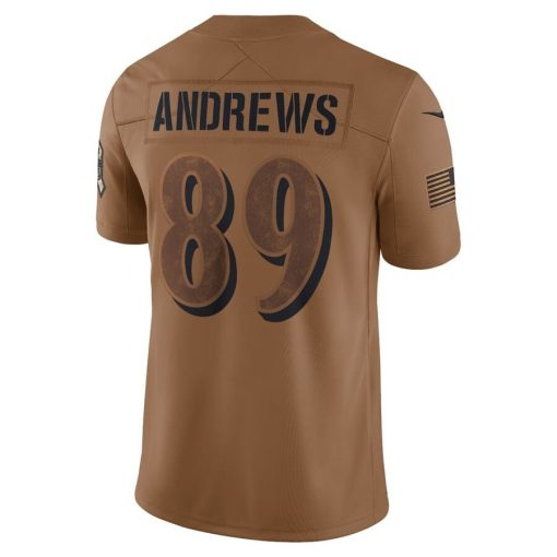 Men’s Nike Mark Andrews Brown Baltimore Ravens Salute To Service Limited Jersey - Image 3