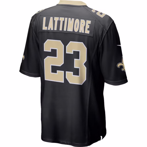 Marshon Lattimore New Orleans Saints Nike Game Jersey – Black - Image 3