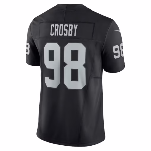 Maxx Crosby Las Vegas Raiders Nike Vapor F.U.S.E. Limited Jersey – Black - Image 3