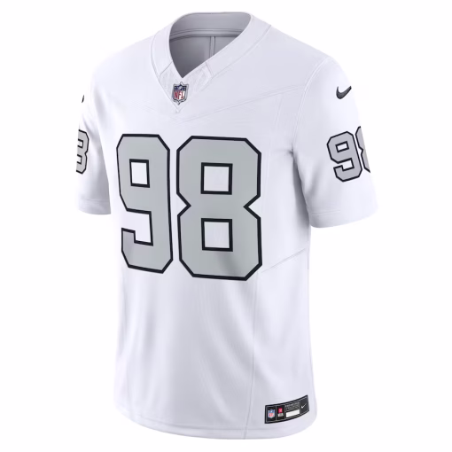 Maxx Crosby Las Vegas Raiders Nike Vapor F.U.S.E. Limited Jersey – White - Image 2