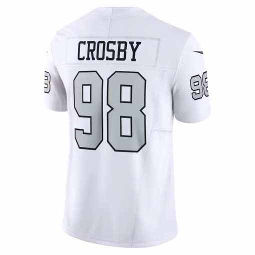 Maxx Crosby Las Vegas Raiders Nike Vapor F.U.S.E. Limited Jersey – White - Image 3