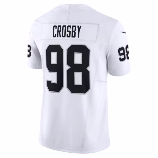 Maxx Crosby Las Vegas Raiders Nike Vapor F.U.S.E. Limited Jersey – White - Image 3