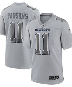 Sinhnn Men’s Nike Micah Parsons Gray Dallas Cowboys Atmosphere Fashion Game Jersey