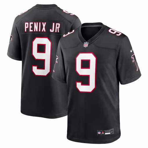 Michael Penix Jr. Atlanta Falcons Nike Throwback Game Jersey – Black