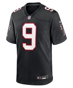 Alternative view of Michael Penix Jr. Atlanta Falcons Nike Throwback Game Jersey – Black