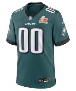 Alternative view of Philadelphia Eagles Nike Super Bowl LIX Custom Game Jersey – Midnight Green
