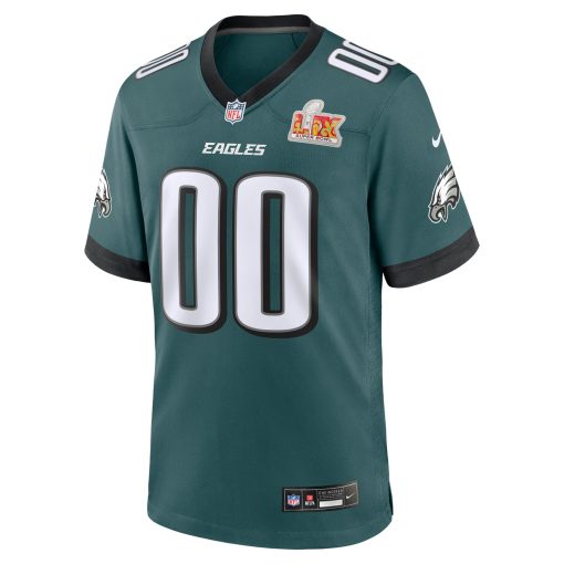 Philadelphia Eagles Nike Super Bowl LIX Custom Game Jersey – Midnight Green - Image 2