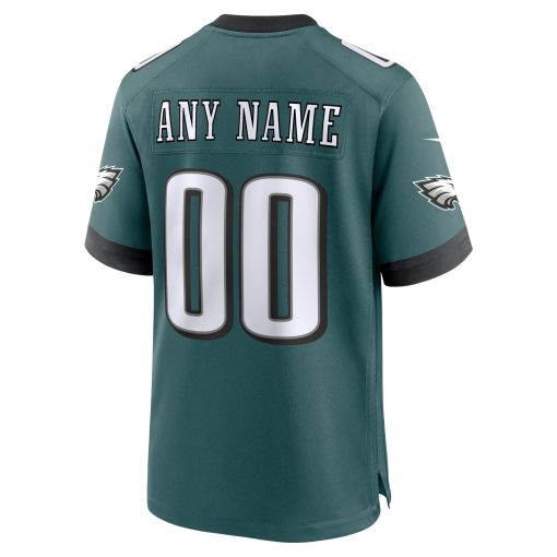 Philadelphia Eagles Nike Super Bowl LIX Custom Game Jersey – Midnight Green - Image 3