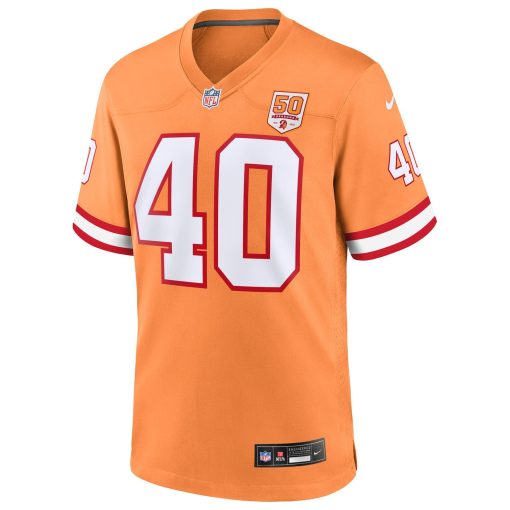 Mike Alstott  Tampa Bay Buccaneers Nike 50th Season Game Jersey – Creamsicle - Image 2