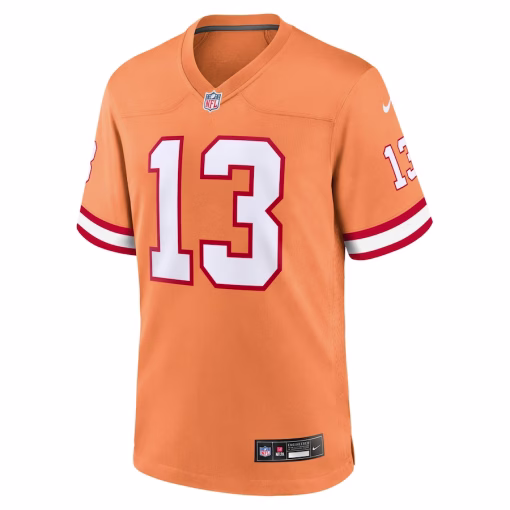 Mike Evans Tampa Bay Buccaneers Nike Throwback Game Jersey – Orange - Image 3