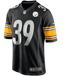 Alternative view of Men’s Pittsburgh Steelers Minkah Fitzpatrick Nike Black Game Jersey