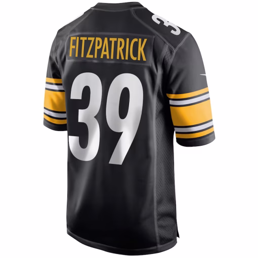 Men’s Pittsburgh Steelers Minkah Fitzpatrick Nike Black Game Jersey - Image 3