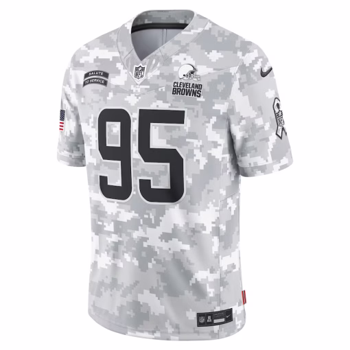 Myles Garrett Cleveland Browns Nike 2024 Salute to Service Limited Jersey – Arctic Camo - Image 2
